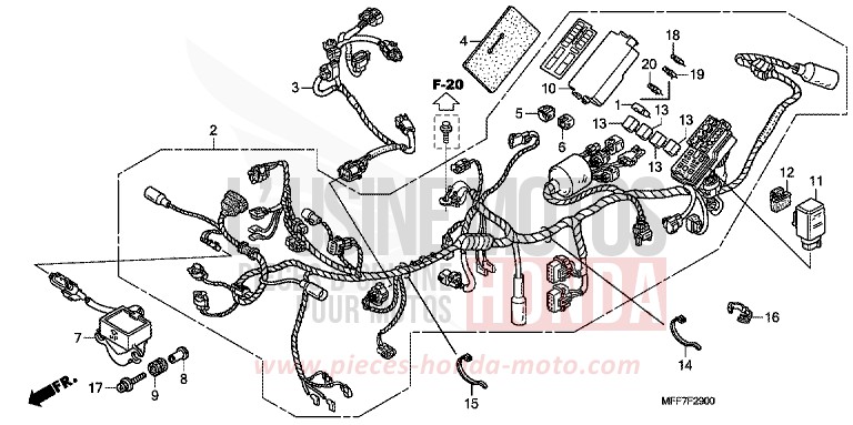 WIRE HARNESS for TRANSALP ABS ANCHOR GRAY METALLIC-U (NH229) from 2008